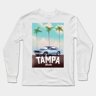 Tampa Florida Auto travel poster Long Sleeve T-Shirt